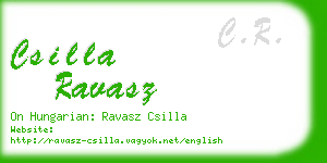 csilla ravasz business card